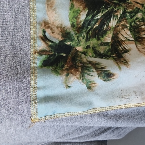 Cato Gray Short Sleeve Tee with Palm Tree and Beach graphics - Picture 6 of 12